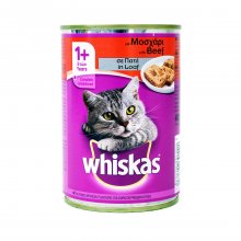 Whiskas 1+ &pi;&alpha;&tau;έ &tau;&rho;&omicron;&phi;ή &gamma;&iota;&alpha; &gamma;ά&tau;&alpha; &mu;&epsilon; &mu;&omicron;&sigma;&chi;ά&rho;&iota; &sigma;&epsilon; &kappa;&omicron;&nu;&sigma;έ&rho;&beta;&alpha; 400gr